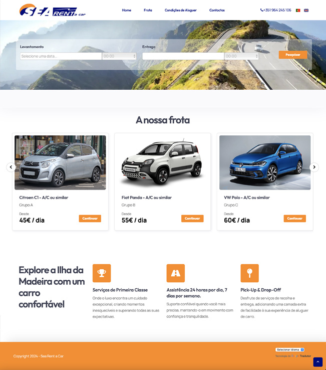 Website - SeaRent - Rent-a-car Madeira Island